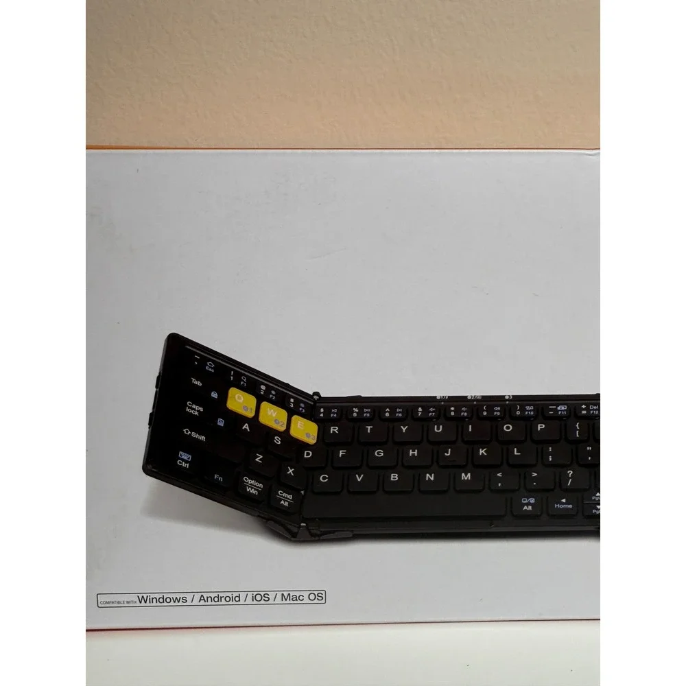 Artixly Foldable Bluetooth Keyboard with Touchpad Triple-Fold Wireless Black